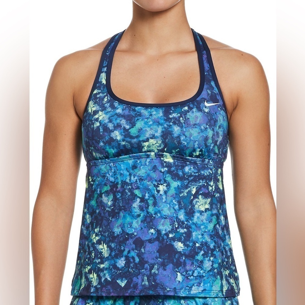 Nike Swim Earth Dye Racerback Tankini Top Size S